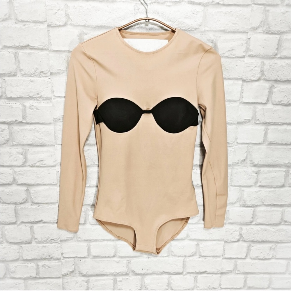 Rare Maison Martin Margiela X H&M Nude Bodysuit with Bra -  US 12/ EUR42